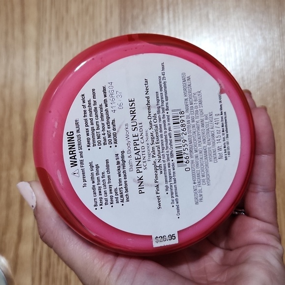 Bath and body works Pink Pineapple Sunrise 3-Wick Candle - Picture 4 of 4